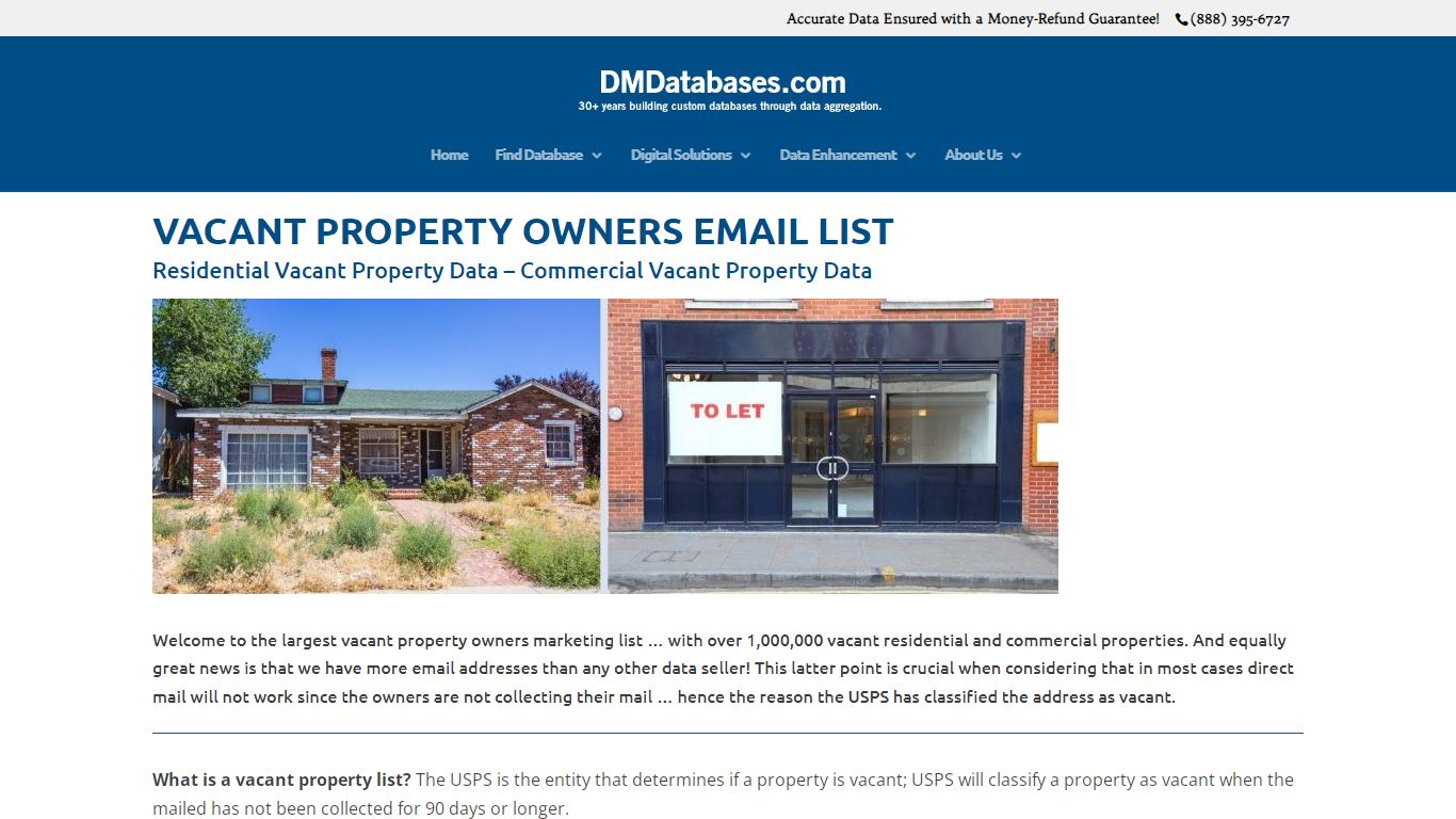VACANT PROPERTY OWNERS EMAIL LIST | DMDatabases.com